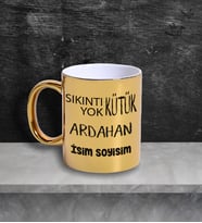 Ardahan Temalı Kişiye Özel İsim ve/veya Fotoğraflı Kupa Bardak No:X025-075 (Gold)