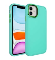 Apple iPhone 11 Kılıf Luna Dışı Soft Yumuşak İçi Kadife Kılıf (Turkuaz)