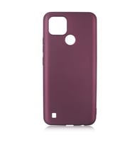 Realme C21 Kılıf Zore Premier Silikon Kılıf (Mürdüm)