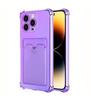 Microsonic Apple iPhone 15 Pro Card Slot Shock Kılıf Füme (Lila)