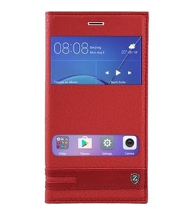 Huawei GR5 2017 / Honor 6X Kılıf Elite Kapaklı Suni Deri Kılıf (Kırmızı)