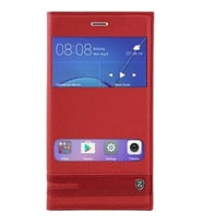 Huawei GR5 2017 / Honor 6X Kılıf Elite Kapaklı Suni Deri Kılıf (Kırmızı)