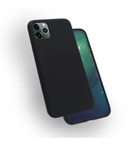 iPhone 11 Pro Kılıf Kadife İç Yüzey Wireless Destekli Silk Silikon (Siyah)