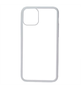 iPhone 12 Pro Max Kılıf Arkası Şeffaf Kenarları Renkli Endi Kılıf (Beyaz)