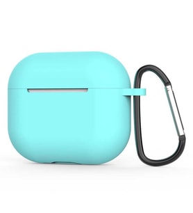 Apple Airpods 3. Nesil Uyumlu Kılıf Standart Yumuşak Silikon Uyumlu Kılıf (Mavi)