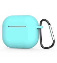 Apple Airpods 3. Nesil Uyumlu Kılıf Standart Yumuşak Silikon Uyumlu Kılıf (Mavi)