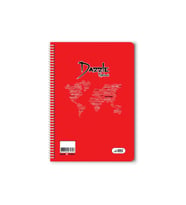 Çizgili 96 Yaprak Spiralli Defter A4 Boy Plastik Kapak (1 Adet ) (Gri)
