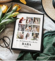 Babalar Günü Özel Fotoğraflı ve Özel Notlu Çerçeve (Siyah)