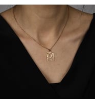 Kişiye Özel 925 Ayar Gümüş Kadın Silüet Kolye (Rose)
