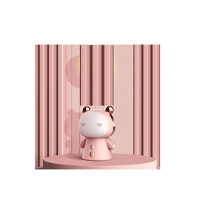 Usb Şarj Edilebilir Karikatür Çift Işık Çalışma Masa Lambası (Pembe)