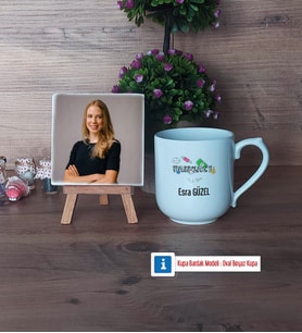 Bankacıya Hediye Fotoğraflı Dekoratif Taş, Kupa Bardak Beyaz Hediye (Model 5)