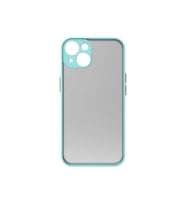 Apple iPhone 14 Plus Kılıf Zore Hux Düğme ve Kapak Zıt Renk Kılıf (Turkuaz)