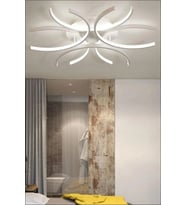 Levora Modern Tasarım - Salon - Mutfak - Yatak Odası Beyaz Işıklı Led Avize (Beyaz)