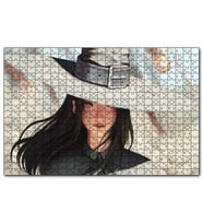 Cakapuzzle Dev Şapkalı Anime Karakteri Göktaşları Arkaplan  Puzzle Yapboz MDF (Ahşap) (1000 Parça)