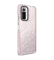 Xiaomi Redmi Note 10 Pro Kılıf Bumper Şeffaf Buzlu Kapak (Pembe)