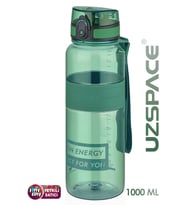 Uzspace Tritan Su Matarası 1000ml 1 Litre Büyük Boy Yenilenen Renkler (Yeşil)