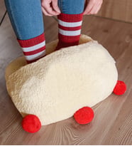 Peluş Ayak Isıtıcısı,panduf,terlik (Krem)
