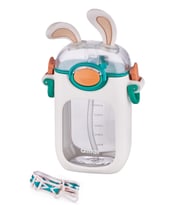 Vagonlife Diller Pipetli 400 ML Tritan Çocuk Su Matarası Boyun Askılı-Temizleme Fırçası Hediyeli-FFDILLER-2305400ML (Beyaz)