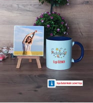 Pedagog Fotoğraflı Dekoratif Taş, Kupa Bardak Beyaz Hediye (Model 3)