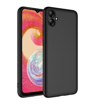 Samsung Galaxy A04E Kılıf Özel Orijinal Lansman Serisi, İçi Kadife, Pürüzsüz Yumuşak ve Mat TPU Silikon (Siyah)
