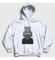 Presmono Unisex Gri Radio Radiohead Kapüşonlu Sweatshirt 104357tt (Beyaz)
