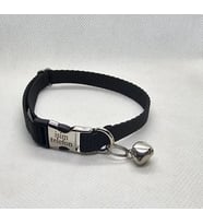 Kişiye özel isimlikli kedi tasması künyesi pet tag (Siyah)