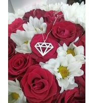 Gümüş Elmas Kolye (Rose)