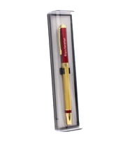 Kişiye Özel Telefon Cepli Mavi Defter & Gold Detaylı Roller Kalem & Masaüstü Kalemlik Hediye Seti (Kırmızı)