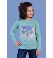 Toontoy Erkek Çocuk Kabartma Baskılı Tişört (Yeşil)