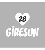 Kalpli 28 Giresun Araba Sticker siyah 20x15 CM (Beyaz)