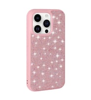 iPhone 14 Pro Kılıf Parlak Taşlı Tasarım Pırlanta Kılıf (Pembe)