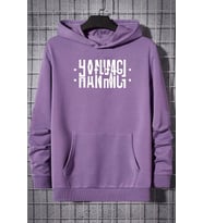 Hanımcı Yazılı Katlamalı Sweatshirt (Lila)