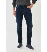 Wrangler Texas Slim Fit Erkek Normal Bel Esnek Pantolon - W12S (Koyu Mavi)