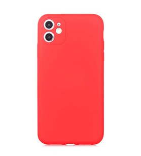 iPhone 11 Kılıf Zore Mara Pürüzsüz Yumuşak Mat Silikon Kılıf (Kırmızı)