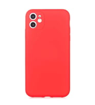 iPhone 11 Kılıf Zore Mara Pürüzsüz Yumuşak Mat Silikon Kılıf (Kırmızı)