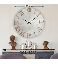 Markakanvas Mermer Desenli  Duvar Saati   ( Çap 50 cm - 80 cm ) (Bakır)