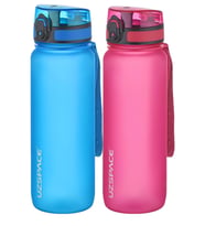 Uzspace 2'li Tritan Matara Seti 800 ml 14 Farklı Renk Seçeneği FiftyFifty (Mavi-Pembe)