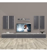 Decoraktiv Eko 8d Mdf Tv Ünitesi Tv Sehpası (Beyaz - Antrasit)
