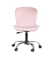 Krom Metal Ayaklı Ofis Çocuk Odası Çalışma Sandalyesi (AYARLANILABİLİR) AÇELYA (Pembe)