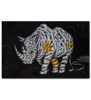 Cakapuzzle Mumya Gergedan Duvar Boyama  Puzzle Yapboz MDF (Ahşap) (1000 Parça)