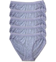 Kadın Penye Bikini Külot 5 Adet  (Gri)