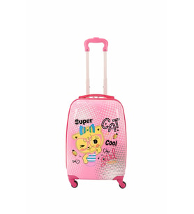 MÇS Baskılı Abs Çocuk Valizi V307 (Pembe)