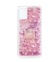 Galaxy A31 Kılıf Zore Milce Simli Pullu Yüzüklü Kılıf (Pembe)