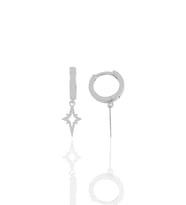 Söğütlü Silver Gümüş kuzey yıldızı küpe (Gümüş)