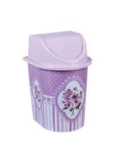 Çerisan 3 lt desenli clik kapaklı çöp kovası no :0 (Lila)