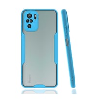 Xiaomi Redmi Note 10S Kılıf Parfe Kenarları Pastel Renk Silikon (Mavi)
