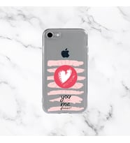 Iphone 7/8 Tasarım Kılıfları (103 Tasarım) (Bej-Pembe) (Bej - Pembe)