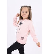Toontoy Kız Çocuk Baskılı Sweatshirt (Pudra)