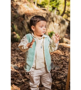 Heritage Puffy Astarlı Peluş Bebek Çocuk Yelek - Wellsoft Yelek (Yeşil)