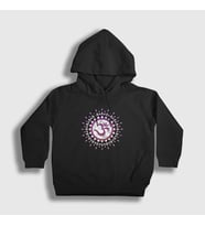 Presmono Unisex Çocuk Beyaz Om Sembol Meditasyon Hediye Yoga Kapüşonlu Sweatshirt 512917tt (Siyah)